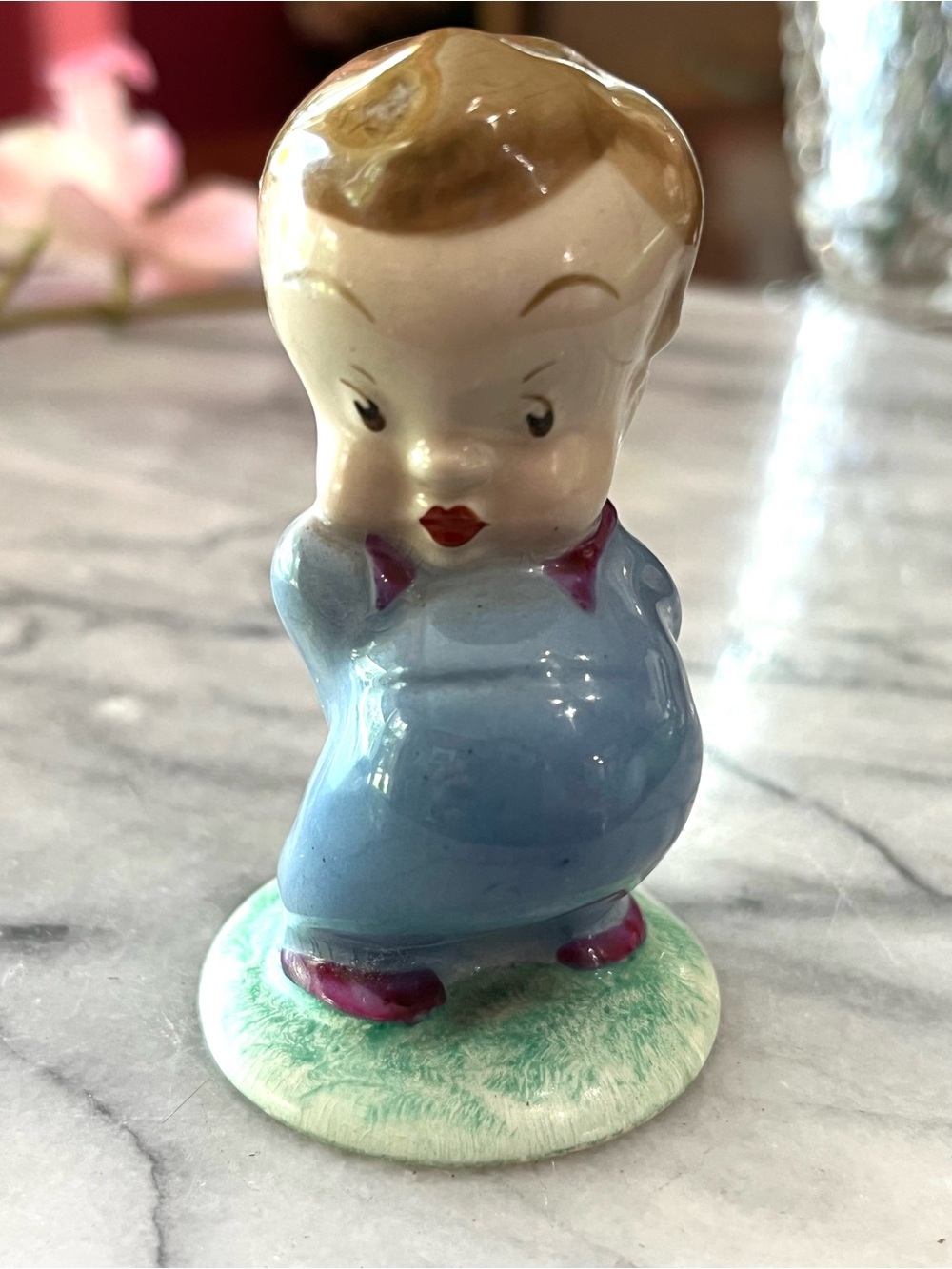 Wade 1950s England "I've a Bear Behind" Figurine VTG: Wynken Blyken Nod Series
